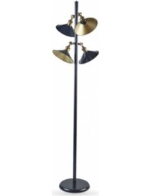 Resim Retro Siyah Metal Rustik 4 Lü Mafsallı Hareketli Başlıklar Köşe L 