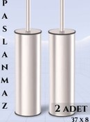 Resim LİGROUND Ikili Paslanmaz Metal Akıllı Klozet-temizlik Fırçası Set 