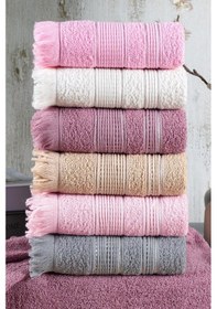 Resim Shiny El ve Yüz Havlu Seti 6'lı 50 x 90 CM Gri 