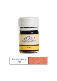 Resim Artdeco Metalik Kumaş Boyası 229 Mercan 