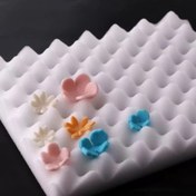 Resim 2 adet Kil-el Sanatları Kurutma Dalga Sünger Matları, Kek Modelleme için DIY Fondan Şekillendirme Sünger Pedleri, Kil-el Sanatları Kurutma ve Şekillendirme için Sünger Pedleri, Fondan Şeker Çiçekleri 