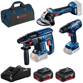Resim Bosch Gsr 180-Lİ + Gws 180-Lİ + Gbh 180-Lİ Profesyonel 3'lü Set 