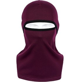 Resim Kış Sıcak Balaclava Maske Bisiklet Motosiklet Yüz Boyun Kapak Rüzgar Geçirmez Şapkalar Bordo 