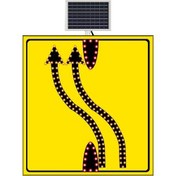 Resim Güneş Enerjili Şerit Aktarımı Çiftli Sağ Yoldan Sol Yola Sarı Zemin 