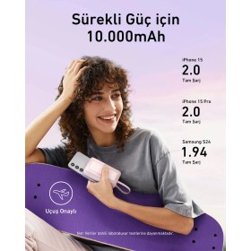 Resim Anker Zolo Powerbank (10K, 30W, Dahili USB-C Kablo) - Siyah - A1688 (Anker Türkiye Garantili) 