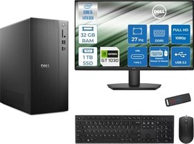 Resim Dell Tower ECT1250 Intel Core I5 14400 32GB Ddr5 1tb SSD 4GB/GT1030 27" Mon Freedos Kurumsal Masaüstü Bilgisayar 1030ECT125014M27F10 + Zettausb 