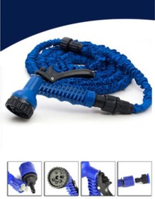 Resim MAGIC HOSE 30 Metre Uzayan Araç Yıkama Bahçe Sulama Hortumu 7 Fonksiyonlu Başlık Tabanca 