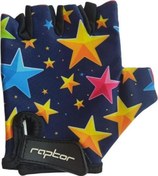 Resim Raptor Çocuk Eldiveni Kısa Parmak Çocuk Bisiklet Eldiveni Silikon Jelli Yıldız Desenli M Beden 