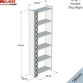 Resim Variant Variant City Kitaplık - Ceviz / Ceviz 