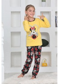 Resim Miniğimin Cicileri Mnn Ms Kalpli Kız Çocuk Pijama Takımı - Sarı Sarı 