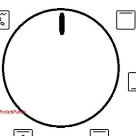 Resim FullYedek Dominox Şalter Ankastre Fırın 6 Konum Kademe Anahtarı 6 Konum + Off 