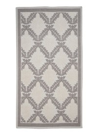 Resim Yüksek Emici Pamuk Dokuma Banyo Halısı - Pamuklu Kaymaz Taban Dikdörtgen Banyo Paspası 60 X 100 Ebatlarında Bej 