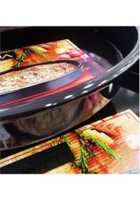 Resim Emaye Yuvarlak Fırın Tepsi 37 CM 