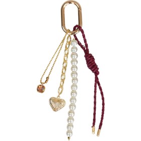 Resim Crimson Heart El Yapımı Örgü Dokulu Çanta Süsü – RopeCharm (Bag Charm) | Happyangels 