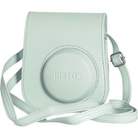 Resim Fujifilm Instax mini 12 Yeşil Fotoğraf Makinesi-10'lu Film-Mini Albüm ve Deri Kılıf Seti 