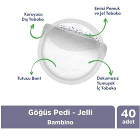 Resim Bambino Klasik Göğüs Pedi 40lı 