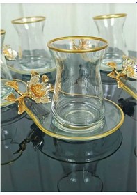 Resim Çnr Home Collection Lüxs 6 Kişilik Çay Seti Beyaz 