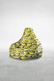 Resim earmut Damla Xl Premium Tasarım Minyonlar Desenli Armut Koltuk 