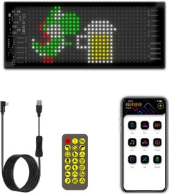Resim Samdoo Taşınabilir Tam Renkli Led Matris Ekran: Ip65 Su Geçirmez, Uzaktan Kumandalı, App Kontrollü, İç Mekan Ve Araç Reklamları İçin 