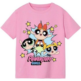 Resim Sea Bubbles Powerpuff Kız Çocuk Tişört Pembe 