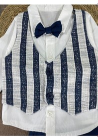 Resim Erkek Bebek Papiyonlu 2 Li Takım Lacivert 