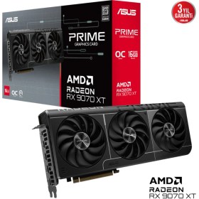 Resim 16 GB Asus PRIME-RX9070XT-O16G Amd Rx 9070XT Gddr6 Oc Ekran Kartı 