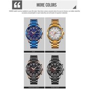 Resim Yingfu Skmeı 9192 Erkek Takvim Saat Paslanmaz Çelik Kemer Aydınlık Kuvars Altın Renkli Kemer Saatler Çok Renkli 