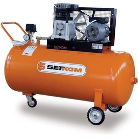 Resim Setkom Pistonlu Kompresör 3 Hp 380v 200lt 8 Bar - Set 30/200-3 