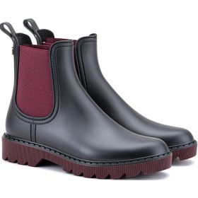 Resim Igor Chloe Bıcolor Siyah Kadın Yağmur Botu Siyah-bordo 