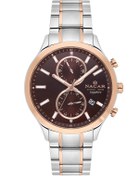 Resim Nacar SAFİR CAM SPOR GÜMÜŞ - ROSE ERKEK KOL SAATİ NC33-298316G-EKM 