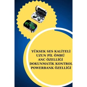 Resim Tws Bluetooth Kulaklık ve Akıllı Saat Uyku Takibi Nabız Ölçer Uzun Pil Ömrü 