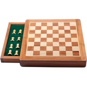 Resim Ahşap Satranç Seti Manyetik Çekmeceli - Ahşap Manyetik Çekmeceli Set 