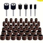 Resim 11/51 parça Zımpara Tamburu Kiti, Matkaplar ve Elektrikli Matkaplar İçin, Kauçuk Tambur Mandrelleri ve Zımpara Bantları Mandrelli Dahil 