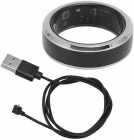 Resim Akıllı Sağlık Halkası, BT 5.1 Akıllı Yüzük Sağlığı Takip Cihazı Uyku İzleme Adım Sayma 5ATM Su Geçirmez, Erkekler Ve Kadınlar Için APP Ile 