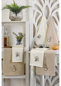 Resim 6 Parça Mutfak Kurulama Bezi 30 X 50 Cm Coffe Renkli 