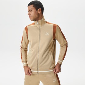 Resim Puma T7 Track Erkek Bej Eşofman Üstü 