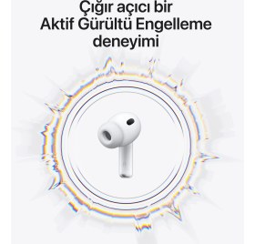 Resim Apple Airpods Pro 3 Kulakiçi TWS Bluetooth Kulaklık Aktif Gürültü Önleme Suya Dayanıklı 