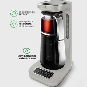 Resim Karaca Robotea Pro 4 in 1 Konuşan Çay Makinesi Starlight 