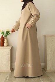 Resim ASİLNUR Duru Kaşe Kaban Bej 