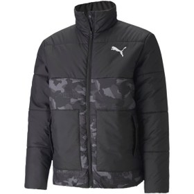 Resim Puma Ess Padded Graphic Jacket Erkek Siyah Günlük Mont 58315901 