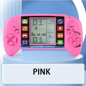 Resim Elmpaly Pembe Retro Tarzı El Tipi Oyun Konsolu Büyük Ekran Dayanıklı Plastik 