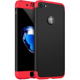 Resim Microsonic Apple Iphone 6 Plus Kılıf Double Dip 360 Protective Siyah Kırmızı 