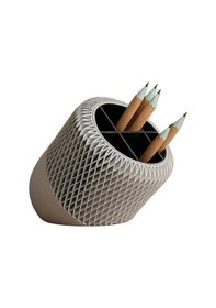 Resim Modern Eğik Tasarımlı Kalemlik-fibrika Store - Beyaz Beyaz 