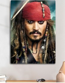 Resim Karayip Korsanları, Jack Sparrow - Parlak Metal Baskı Tablo 