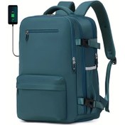 Resim Dream011 Tavuskuşu Mavisi Çok Cepli Büyük Kapasiteli Usb Şarjlı Seyahat Sırt Çantası Tavuskuşu Mavisi 