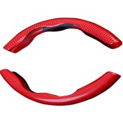 Resim Direksiyon Kılıfı, Karbon Fiber Doku Ultra İnce Fit Kolay 