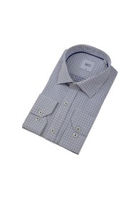Resim Erkek Klasik Puantiyeli Uzun Kol Gömlek 3596 Bgl-st04402 Gri 