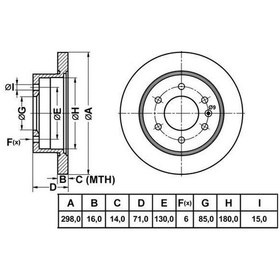 Resim Mga 50206 Fren Diski Arka Crafter 06- / Sprinter 06- Düz 298MM 