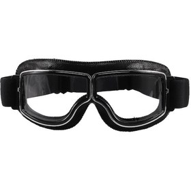 Resim Vkemall Klasik Motosiklet Gözlüğü - Çift Katlı Korumalı, Uv Ve Çizik Dayanıklı, Katlanabilir Tasarım - Siyah 