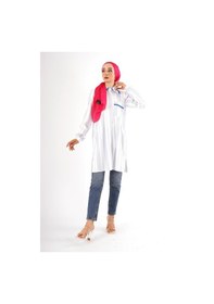 Resim Fatma Sezen Mavi Çizgili Tunik Çok Renkli 